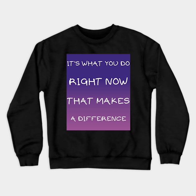 It's what you do right now Crewneck Sweatshirt by IOANNISSKEVAS